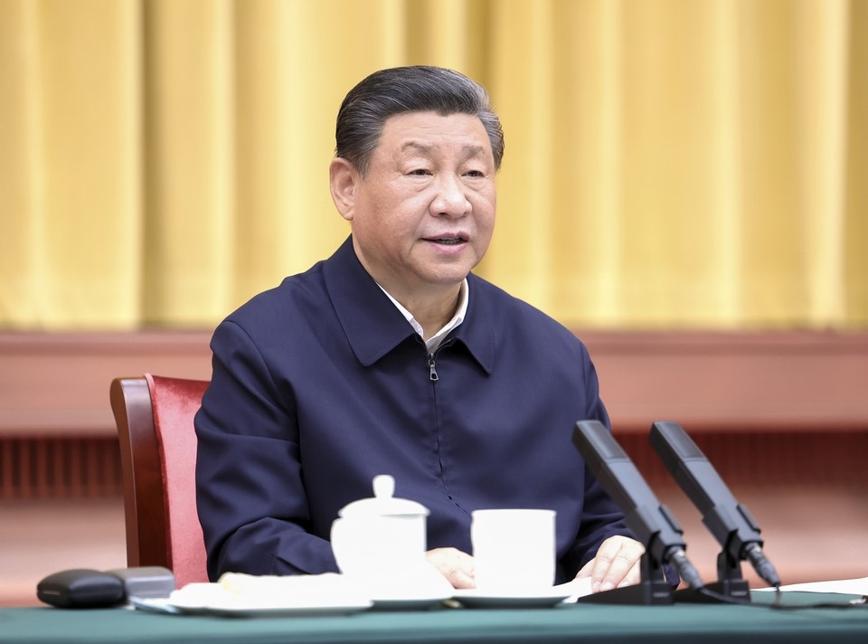 2024年3月20日下午，中共中央總書記、國家主席、中央軍委主席習近平在湖南省長沙市主持召開新時代推動中部地區(qū)崛起座談會并發(fā)表重要講話。新華社記者 鞠鵬 攝 
